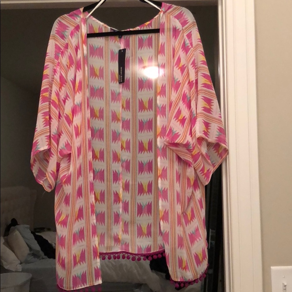 Bright color kimono NWT